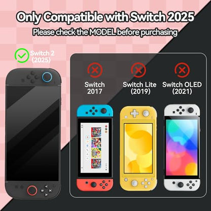 GeekShare Slim Protective Case Compatible with Switch 2 (2025), Anti-Scratche and Shock-Absorption Dockable Hard Shell for Switch 2 Game Console - Gothic Bunny - color: Gothic Bunny