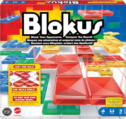 Mattel Games Blokus Strategy Board Game for Kids & Families with Color Blind Accessible Pieces & Just One Rule