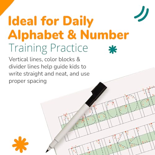 Channie's Visual Dry Erase Number & Alphabet Magnetic Board, Reusable Number & Letter Tracing Board for Kids Ages 3+, with Color-Coded Blocks, Practical 2 Pack + 1 Black Marker - style: Visual Dry Erase Alphabet Magnetic Board