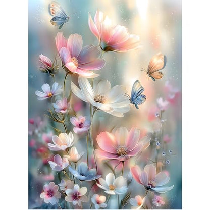 Puzzles for Adults 500 Pieces, Flowers Jigsaw Puzzles - Butterfly Blossoms, Impossible Flowers Butterfly Puzzle for Seniors Families, 20.47x14.96 Inches, 1:1 Poster, Letter On The Back - style: Butterfly Blossoms