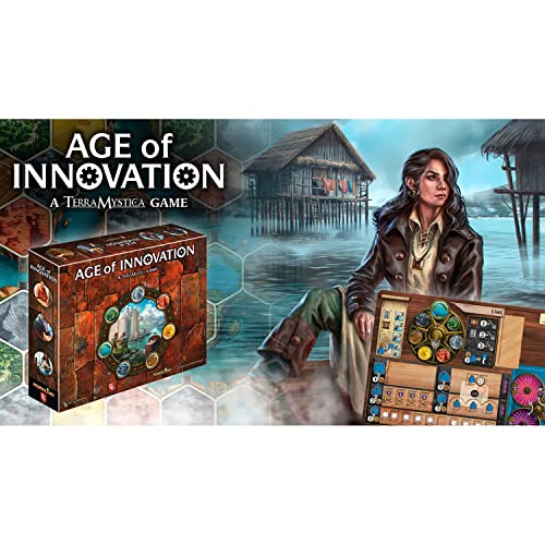Capstone Games: Age of Innovation - A Terra Mystica Game, Faction Strategy Board Game, Ages 14+, 1-5 Players, 40 Min - style: Age of Innovation