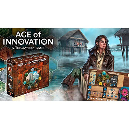 Capstone Games: Age of Innovation - A Terra Mystica Game, Faction Strategy Board Game, Ages 14+, 1-5 Players, 40 Min - style: Age of Innovation