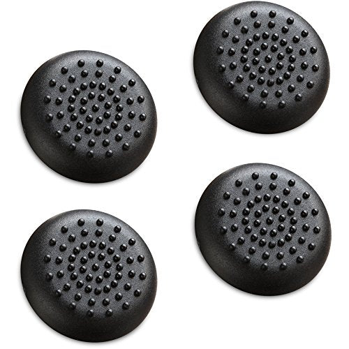 Fosmon Performance Thumb Grips for Xbox Gaming Controller, Black - 4 Pack | Premium Rubber Controller Caps Compatible With Xbox One, One X/S, Elite, and Series X/S. Enhanced Precision and Comfort