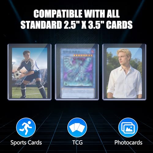 DEDC 100 Top Loaders Thick Card Load Holder Storage for Trading Cards Sports Sleeves 3" x 4" Hard Plastic 130 Pt Protective Toploaders Rigid Memorabilia Collectibles - size: 130pt