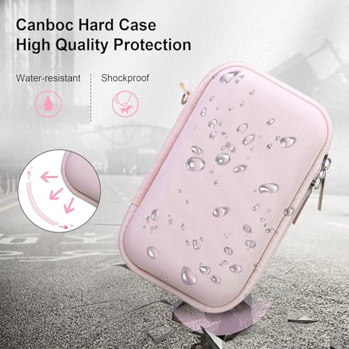 Canboc Carrying Case for Canon PowerShot G7 X Mark III/ G7X Mark II Digital 4K Vlogging Camera, SX740 SX730 Camera Bag, Zipper Mesh Pocket fits USB Cable, Batteries, Jelly Pink - color: Jelly Pink