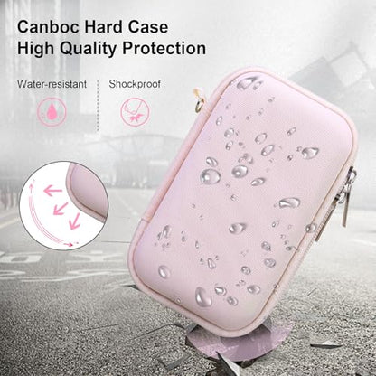 Canboc Carrying Case for Canon PowerShot G7 X Mark III/ G7X Mark II Digital 4K Vlogging Camera, SX740 SX730 Camera Bag, Zipper Mesh Pocket fits USB Cable, Batteries, Jelly Pink - color: Jelly Pink