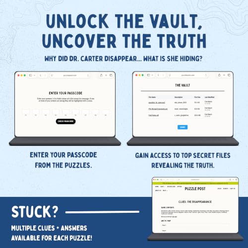Unique Escape Room in an Envelope | Great for Groups - Families & Friends | Perfect for Games Night | Escape Room in A Box | Puzzle Mystery Game - The Disappearance - style: The Disappearance