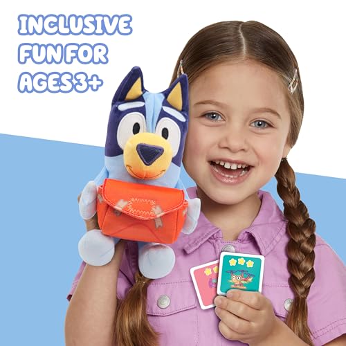 Bluey Pass the Parcel Musical Game, Soft 8" (20cm) Plush, Game for Kids | Huggable fun family game, children's party game or preschool game, three interactive kids games to play, including hot botato - style: Pass The Parcel
