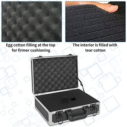 14 Inch Hard Shell Carrying Case | Ideal for Wireless Mic System Storage & Camera Gear Transportation with Customizable Pre-Diced DIY Foam - size: Inner：13.6''X 9.6''X 4.6''