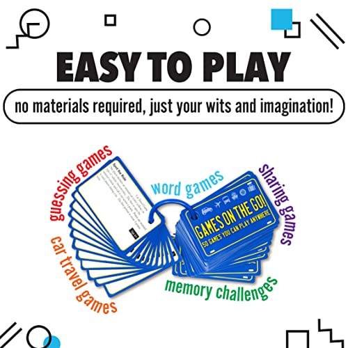 Games on the Go by Continuum Games - Portable Roadtrip Family Games to Challenge and Entertain for 2+ players , Blue | Challenge and Entertain, Great for Road Trips and Travel
