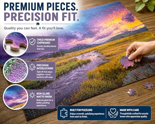1000 Piece Jigsaw Puzzle for Adults - Nature Landscape - Idaho Gold - Challenging Puzzle Perfect for Game Nights - 1000 Piece for Adults. 20x27 inches - color: Idaho Gold