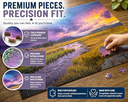 1000 Piece Jigsaw Puzzle for Adults - Nature Landscape - Idaho Gold - Challenging Puzzle Perfect for Game Nights - 1000 Piece for Adults. 20x27 inches - color: Idaho Gold