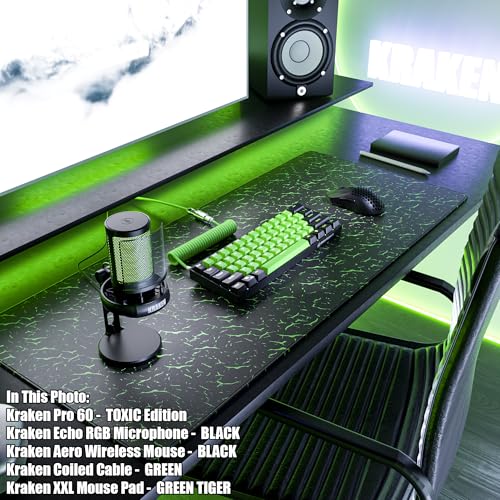 Kraken Echo RGB USB Condenser Microphone for Gaming, Podcast & Streaming for PC, PS5, PS4, MAC, Laptops. Touch Mute - Gain Knob - Monitoring - Controllable RGB - PC Gaming Mic with Desk Stand (Black)