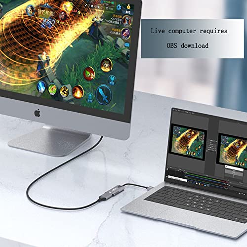 Video Capture Card, 4K HDMI Video Capture Device, 1080P HD 30fps Live and Record Video Audio Grabber for Gaming, Streaming, Teaching, Video Conference