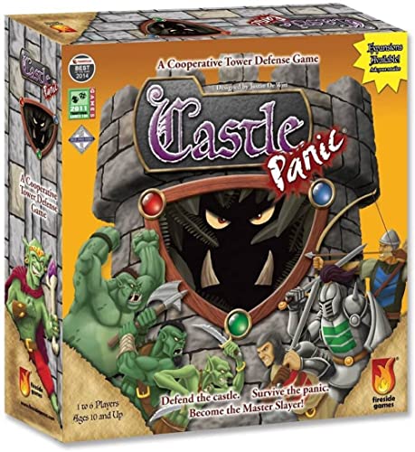 Castle Panic Cooperative Board Game – Defend Towers Against Goblins, Orcs, & Trolls for Game Night – 4 Game Modes – 1 to 6 Players – Strategy Board Games for Adults & Kids 8+ by Fireside Games - style: 1st Edition