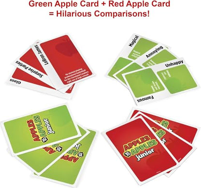Mattel Games Apples to Apples Junior Game, for Ages 9+, 4-8 Players | Funny Comparison Card Play Designed for Kids and Family Game Night - style: Junior