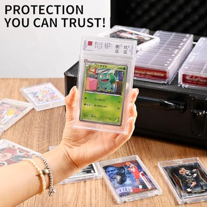 3ROW Graded Card Storage Box, PSA Slab Card Case for Graded Cards Sports Cards,Trading Card Case Holder Fits CSG, PSA,BGS and Toploaders