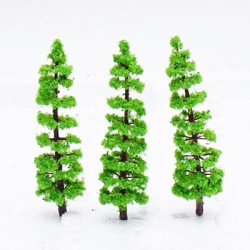 Mixed Model Trees, 29pcs, 1.5-6 inch(4-16 cm), Ho Scale Bushes, Diorama Supplies, Plastic Trees for Projects, Model Train Scenery with No Bases - style: 29pcs green trees