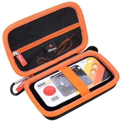 Hard Carrying Case for My Arcade Atari Pocket Player Pro, Pac-Man & Bubble Bobble Handheld Console, Shockproof EVA Protective Cover with Mesh Pocket & Elastic Strap, Retro Game Storage Bag