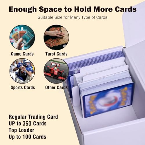 NUMINA 7 Pack Small Trading Card Storage Boxes Card Organizer with Dividers | 350 Cards Per Box, Secure Lid Design, Shipping Ready, Dividers & Labels Included, Heavy-Duty Cardboard, Fits TCG & Sports - size: 6 in (7-Pack)