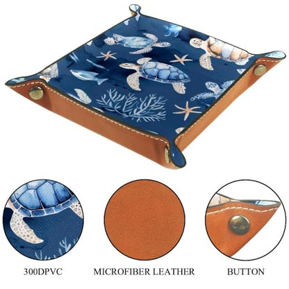 Turtles Starfishes Fish Dice Tray Dice Rolling Tray Folding Dice Holder for Dice Games, Like RPG, DND and Other Table Games - color: Multi 20