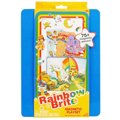 Rainbow Brite Magnetic Playset, 75 Characters & Accessories, Reusable Storage Tin and Play Scene, Fun Toddler Toys, Mess Free Travel Games & Road Trip Essentials, 4 Year Old Girl Birthday Gifts - color: Rainbow Brite
