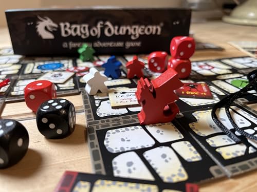 Bag of Dungeon–Fantasy Adventure Board Game for Families & RPG Fans | 1–4 Players, Ages 7+ | Classic Dungeon Crawler | Portable Tabletop RPG with Endless Replayability