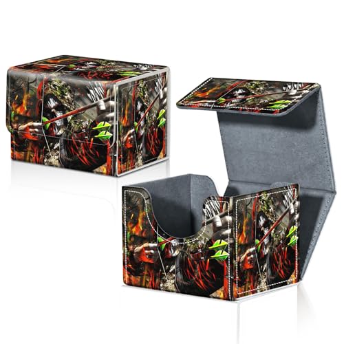 Card Deck Box for MTG Trading Cards with Magnetic Closure,Premium Card Storage Box Case Cover for TCG CCG Magic Cards,Archery in Forest - color: Archery in Forest