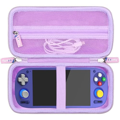 worfty Travel Carrying Case for Retroid Pocket 6/ G2/ 5/ 4/ 4pro Game Handheld Console (Case Only) - Hard Protective Carrying Storage Bag (Purple) - color: Purple