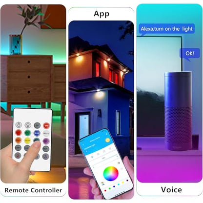 GUPUP WiFi Led Lights 50 ft, Smart App Controlled Led Strip Lights, Compatible with Alexa and Google Assistant Devices, Voice Control,Music Sync,Color Changing Tape Lighting | Compatible with Alexa and Google Assistant Devices, Voice Control,Music Sync,Co