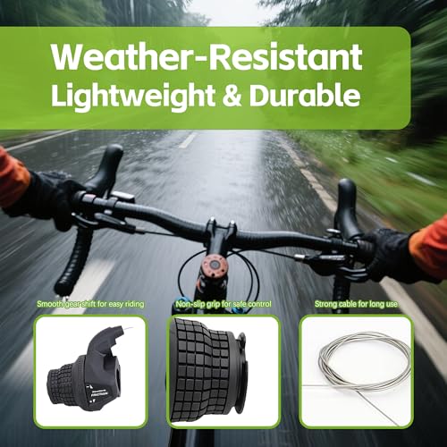 3 Speed Grip Shifter, Left SL-RS25-3L Gear Shifter Lever Bicycle Twist Grip Thumb Gear Shifter for MTB Folding Mountain Bike (RS25-3 Speed Shifter) - size: RS25-3 speed shifter
