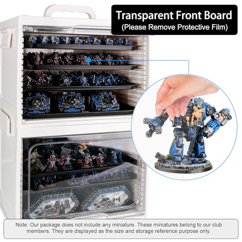 Jucoci Miniatures Storage Case Miniatures Transport Case (2 PCS Set) - size: 2 PCS Set