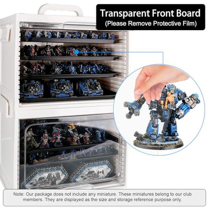 Jucoci Miniatures Storage Case Miniatures Transport Case (2 PCS Set) - size: 2 PCS Set