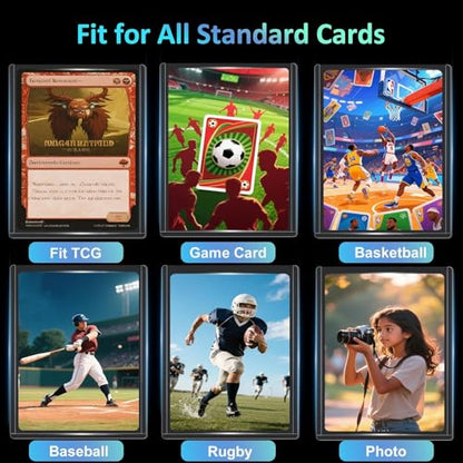 400 Card Sleeves Top Loaders, 3" x 4" Clear Full UV-Resistant Trading Card Protectors for Baseball, Hard Plastic Holder for MTG TCG Collectible Sports Game Cards (200 Toploaders + 200 Soft Sleeves) - size: 200 Toploaders + 200 Penny Sleeves