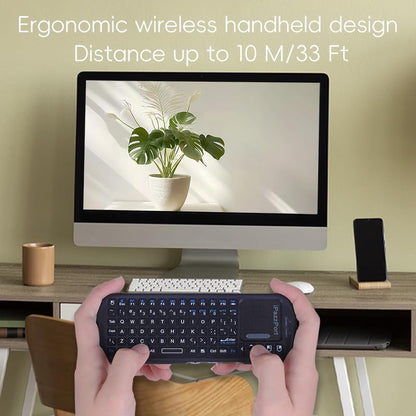 iPazzPort 2.4G Mini Wireless Keyboard with Touchpad Mouse Combo | 2.4G plug-and-play mini keyboard with touchpad, lightweight portable, media hotkeys. Compatible with TV box, PC, tablet, PS4