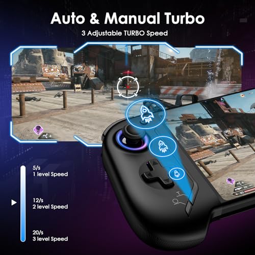 Moonag Switch Controllers Compatible with Nintendo Switch/OLED, Hall Effect One-Piece Controllers with 6-Axis Gyro, Motion Control, Wake-up, Dual Vibration, Turbo, 1000mAh Battery, Black - color: Black