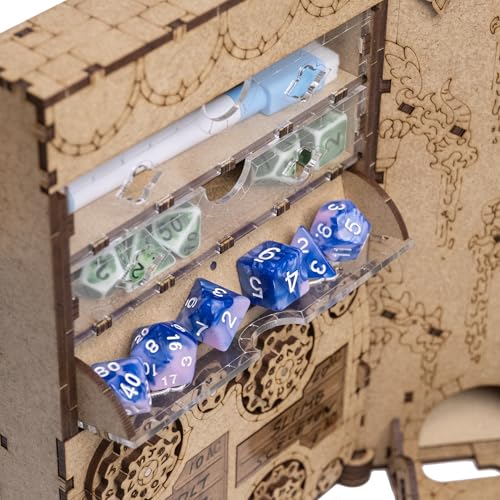 Towerrex DND DM Screen Dragonheart with Dice Tower, Initiative Tracker, HR Tracker, Dungeon Master Screen for Role Playing Games, TTRPG Nerdy Gifts