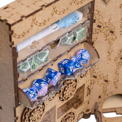 Towerrex DND DM Screen Dragonheart with Dice Tower, Initiative Tracker, HR Tracker, Dungeon Master Screen for Role Playing Games, TTRPG Nerdy Gifts