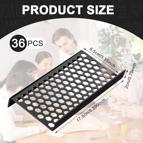 Yalikop 36 Pcs Trading Card Risers for Display Case,Honeycomb | Acrylic Modular Display Risers for Cardshow Vendor Sport Card Board Game - style: Honeycomb