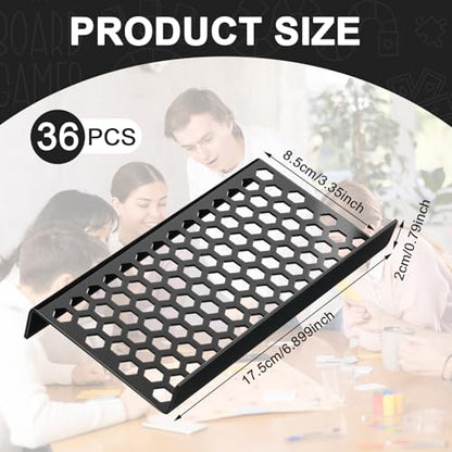Yalikop 36 Pcs Trading Card Risers for Display Case,Honeycomb | Acrylic Modular Display Risers for Cardshow Vendor Sport Card Board Game - style: Honeycomb
