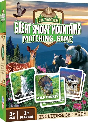 Masterpieces Officially Licensed National Parks Great Smoky Mountains Picture Matching Card Game for Kids and Families - style: Great Smoky Mountains