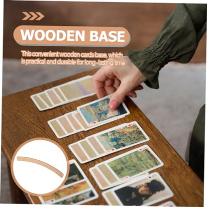 Wooden Trading Card Holder Card Display Stand for Semi Rigid Gaming Rack