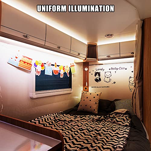 Tatazone 5V USB COB Led Strip Light with RF Remote | 4.92ft, 6500K, CRI93+, Long Cable, Dimmable for Cabinet, TV, Shelf, Monitor, Showcase, Motorhome
