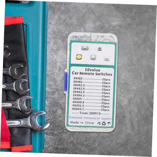 Cabilock 250pcs Micro Switch Kit Momentary Tactile Push Buttons for Car Arcade Game Parts Replacement Plastic Car Switches