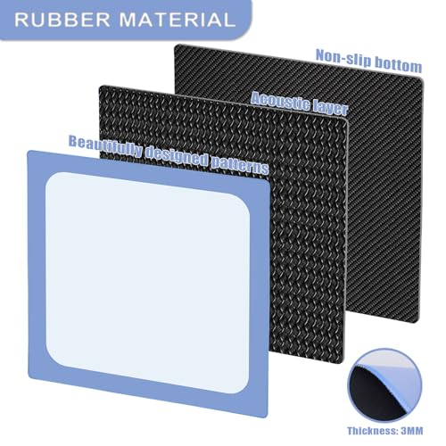 31.5 Inch Mahjong Mat for Table, 3MM Non-Slip & Noise Reduction Gaming Mat with Drawstring Bag, Perfect for Poker, Board Games, Card Games, Tile Games, and Dominoes (Salvia Blue-Light Steel Blue) - color: Salvia Blue-light Steel Blue