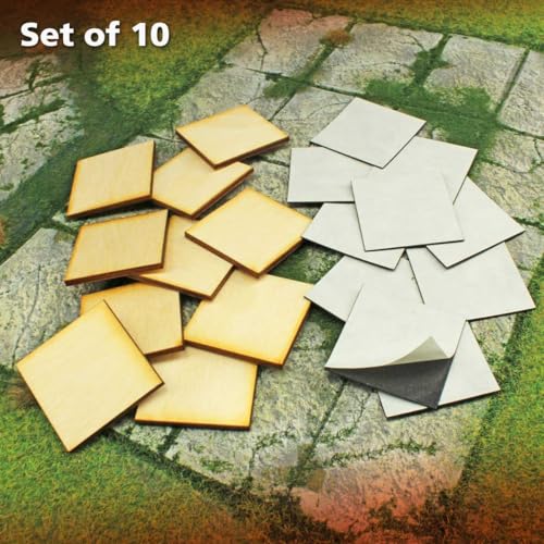 LITKO Ready Base Kit | Compatible with The Old World | 40mm Square | Twenty 3mm plywood bases + magnets | Magnetize minis for storage & steel trays | Infantry - style: 40mm Square