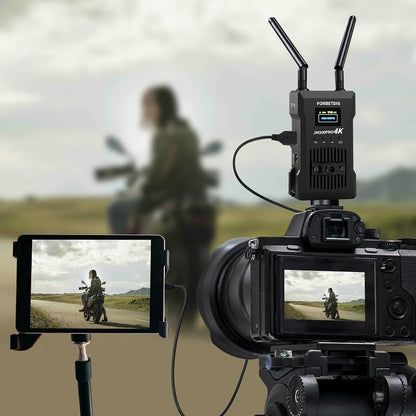 Wireless HD Transmitter and Receiver 4K 1080P, Wireless Video Transmission System with Loop Out,1000FT Los Range,0.06s Delay,for Streaming from DSLR,Laptop,Setop Box to TV/Projector JM300PRO