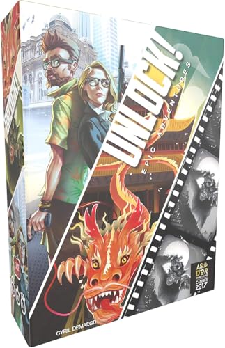 UNLOCK! Epic Adventures Card Game - Escape Room-Inspired Cooperative Adventure, Fun Family Game for Kids and Adults, Ages 10+, 1-6 Players, 1 Hour Playtime, Made by Space Cowboys