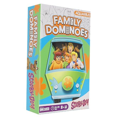 AQUARIUS Scooby-Doo Family Double 6 Dominoes Game – 28 Cartoon Tiles Featuring Scooby Doo – Easy Matching Game for Kids & Adults – Official Scooby-Doo Merchandise