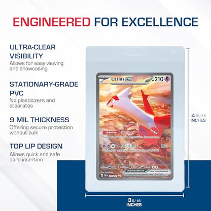 BCW Semi Rigid Card Holder #1 | 400 Pack | Semi Rigid Card Sleeves for Grading Submissions | Protective Holders for Sports & Trading Cards - size: 400 Pack
